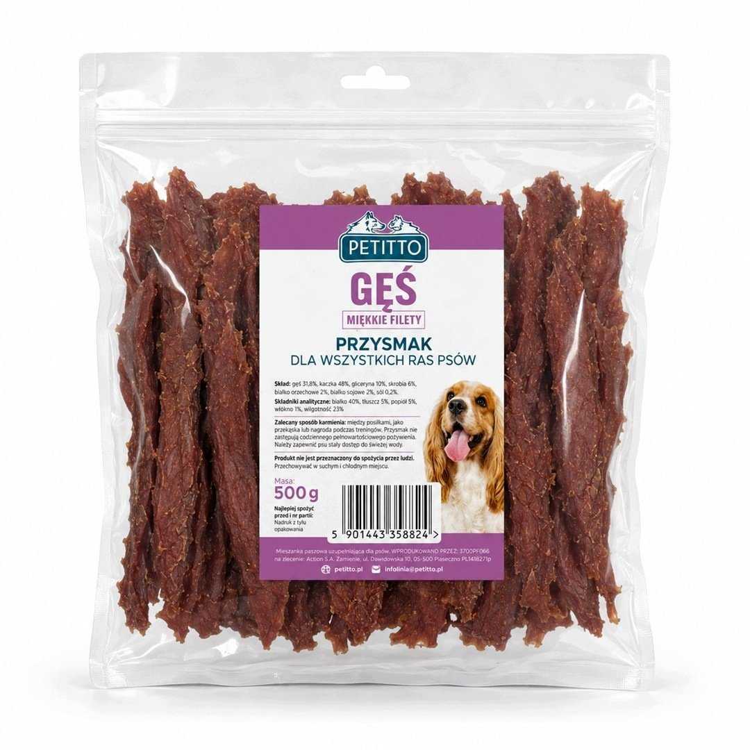 PETITTO - Soft goose fillets - for dogs 500g