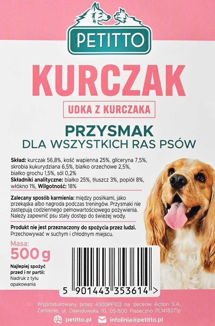 PETITTO - Chicken drumsticks - Dog treat - 500g