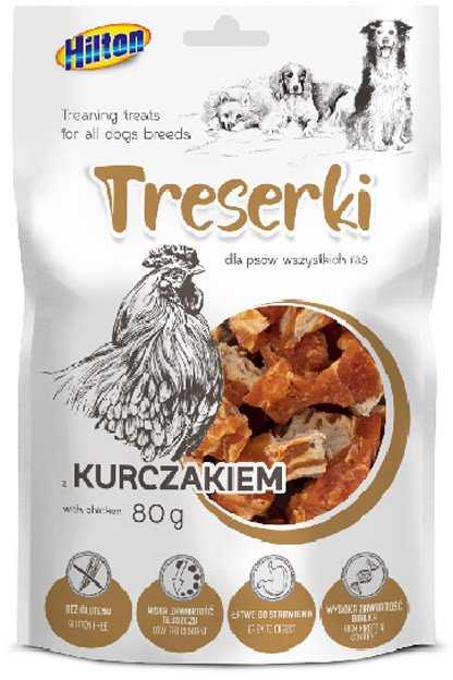 Hilton meat treats with chicken for dogs 80g