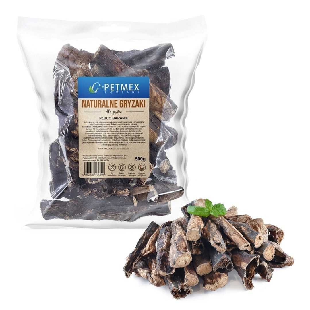 PETMEX Sheep lung chew, dog treat 500g