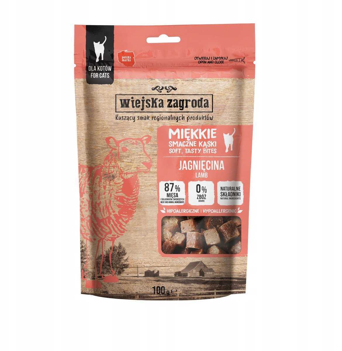 wiejska zagroda Treat for cats Soft tasty bites Lamb