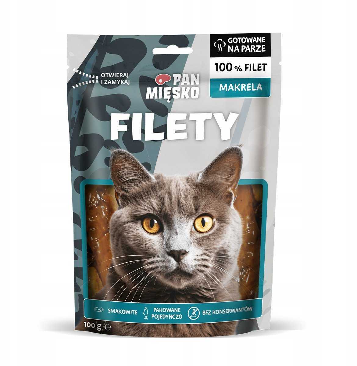 PAN MIĘSKO Cat treat Mackerel Fillets 100g
