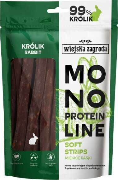 wiejska zagroda Monoprotein line Soft strips Rabbit - dog treat