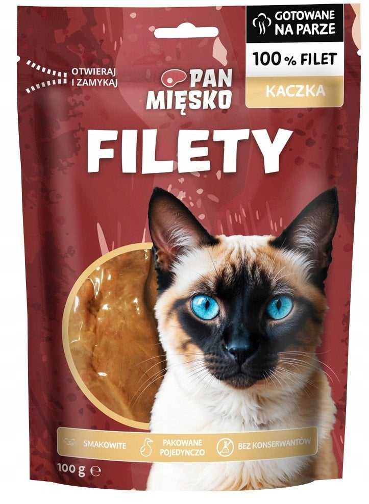 PAN MIĘSKO Cat treat Duck Fillets 100g