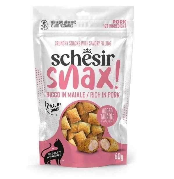 Schesir Snax, filled treat for cats, pork, 6