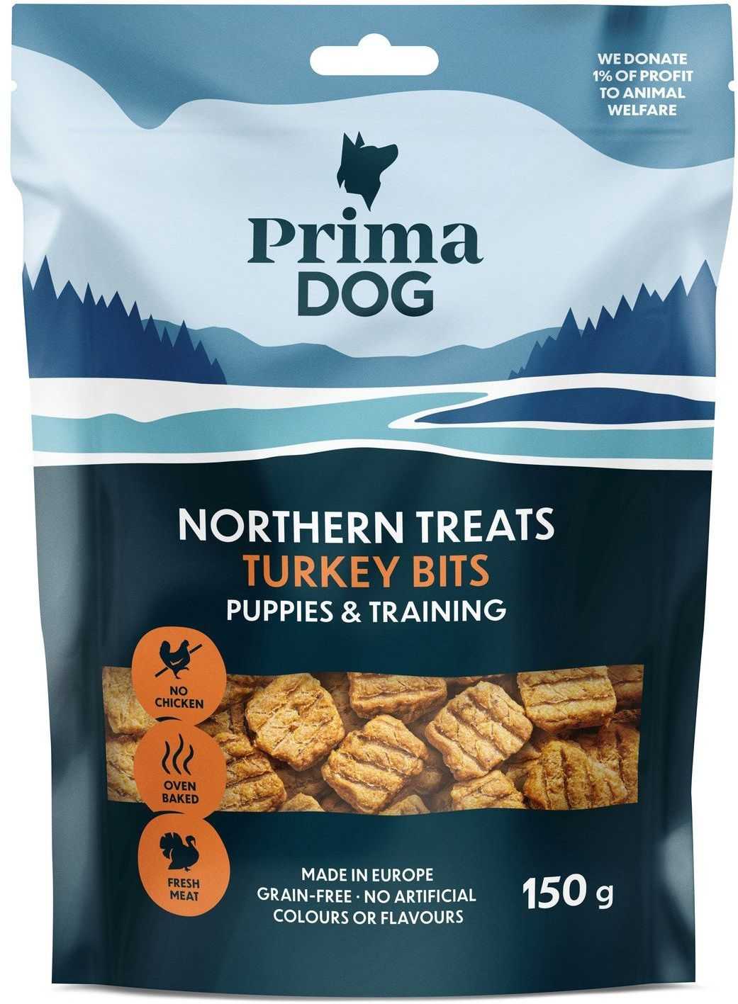 PRIMA Northern Treats Turkey Bits for Puppies and Training, 150g