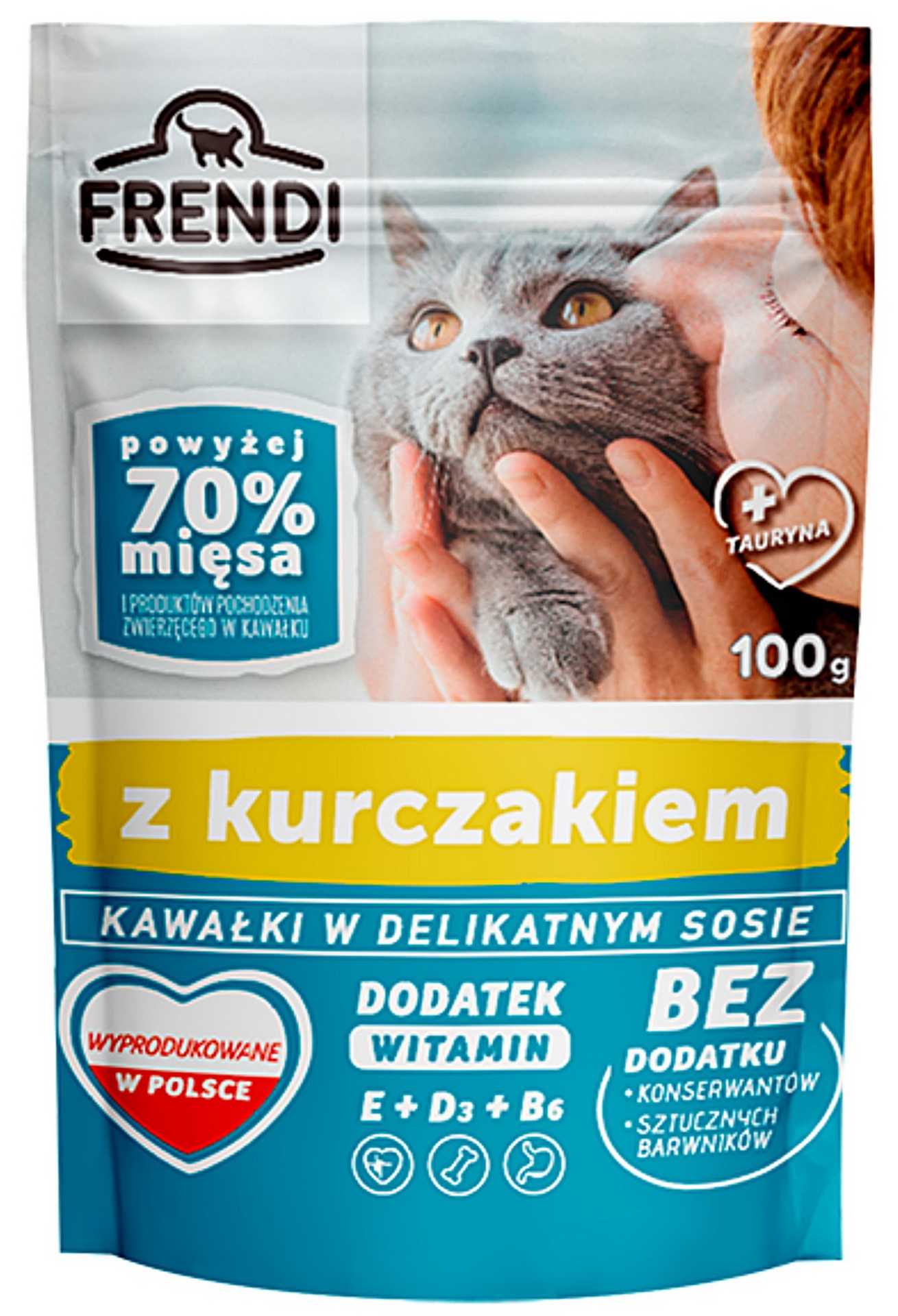 Frendi Pieces in gravy with chicken – wet cat food – 100 g